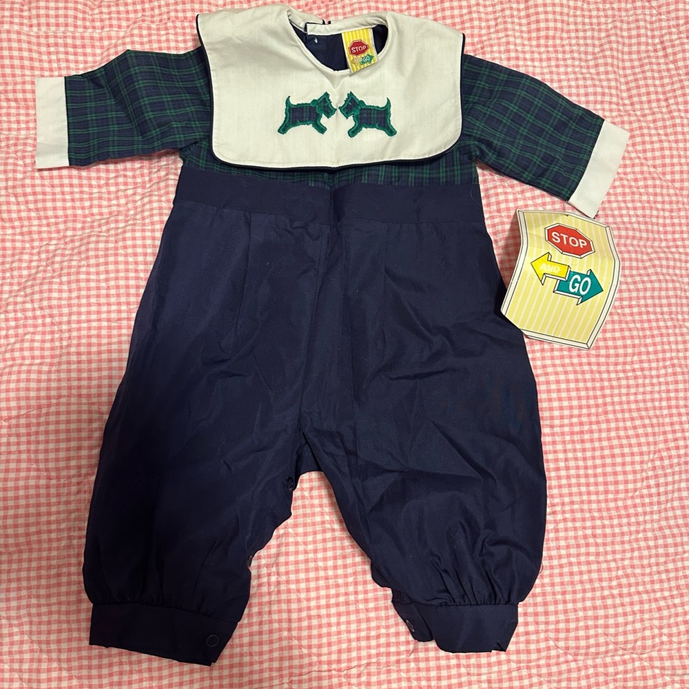 Stop and Go Blackwatch Scottie Dog Romper